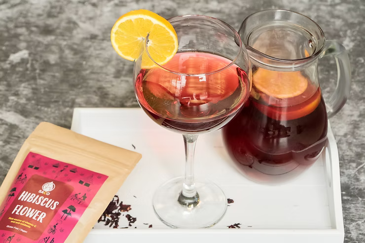 Non-alcoholic Hibiscus Sangria