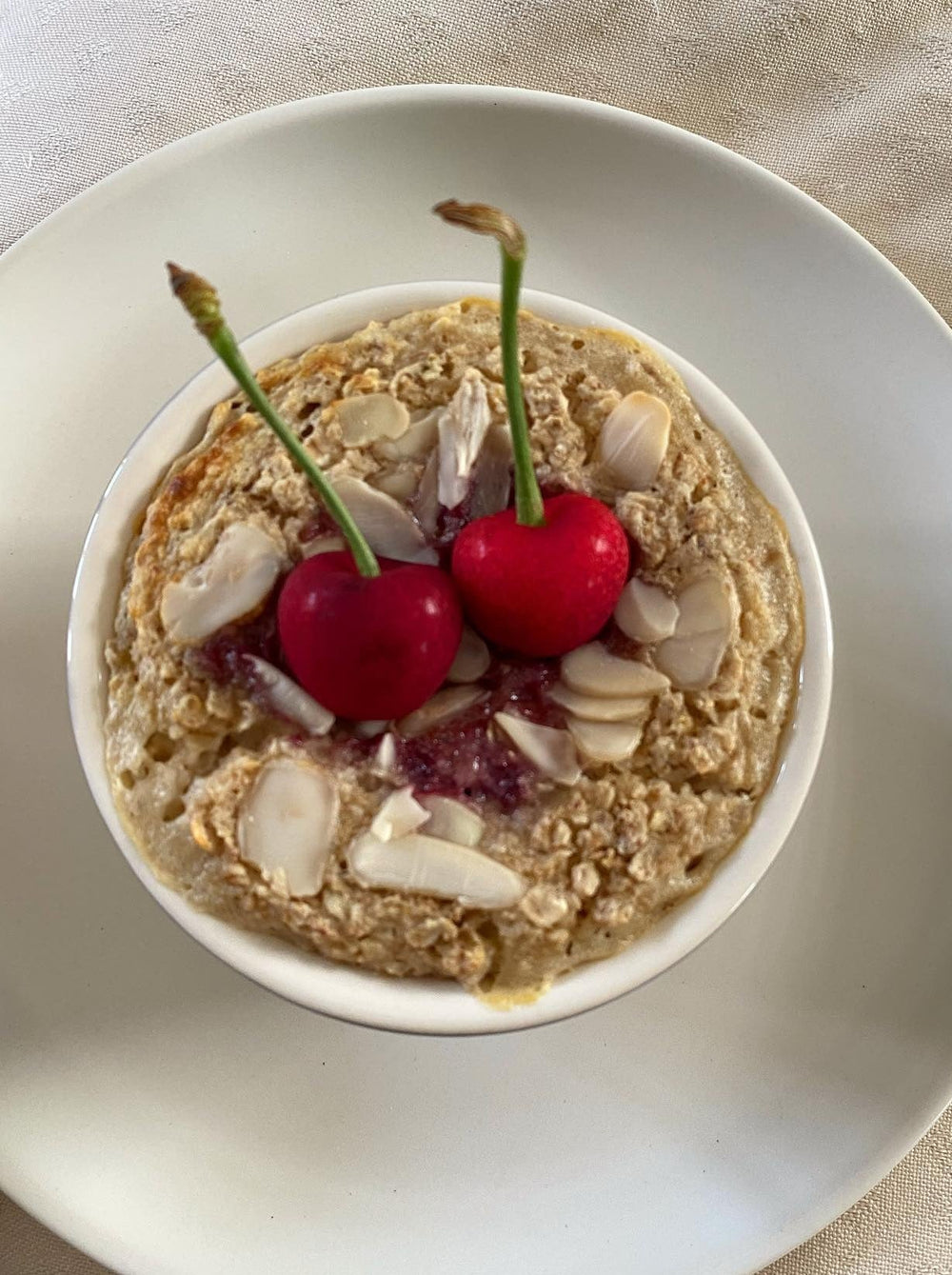 Cherry Bakewell and Baobab Baked Oats