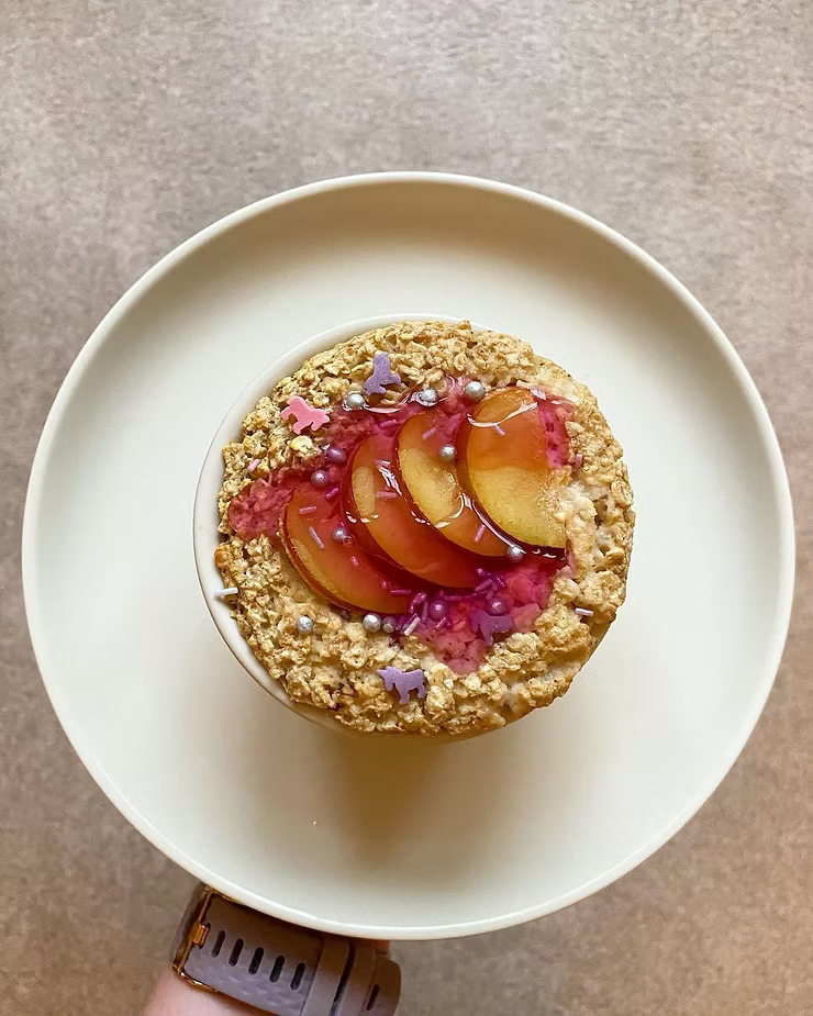 Plum and Baobab Baked Oats
