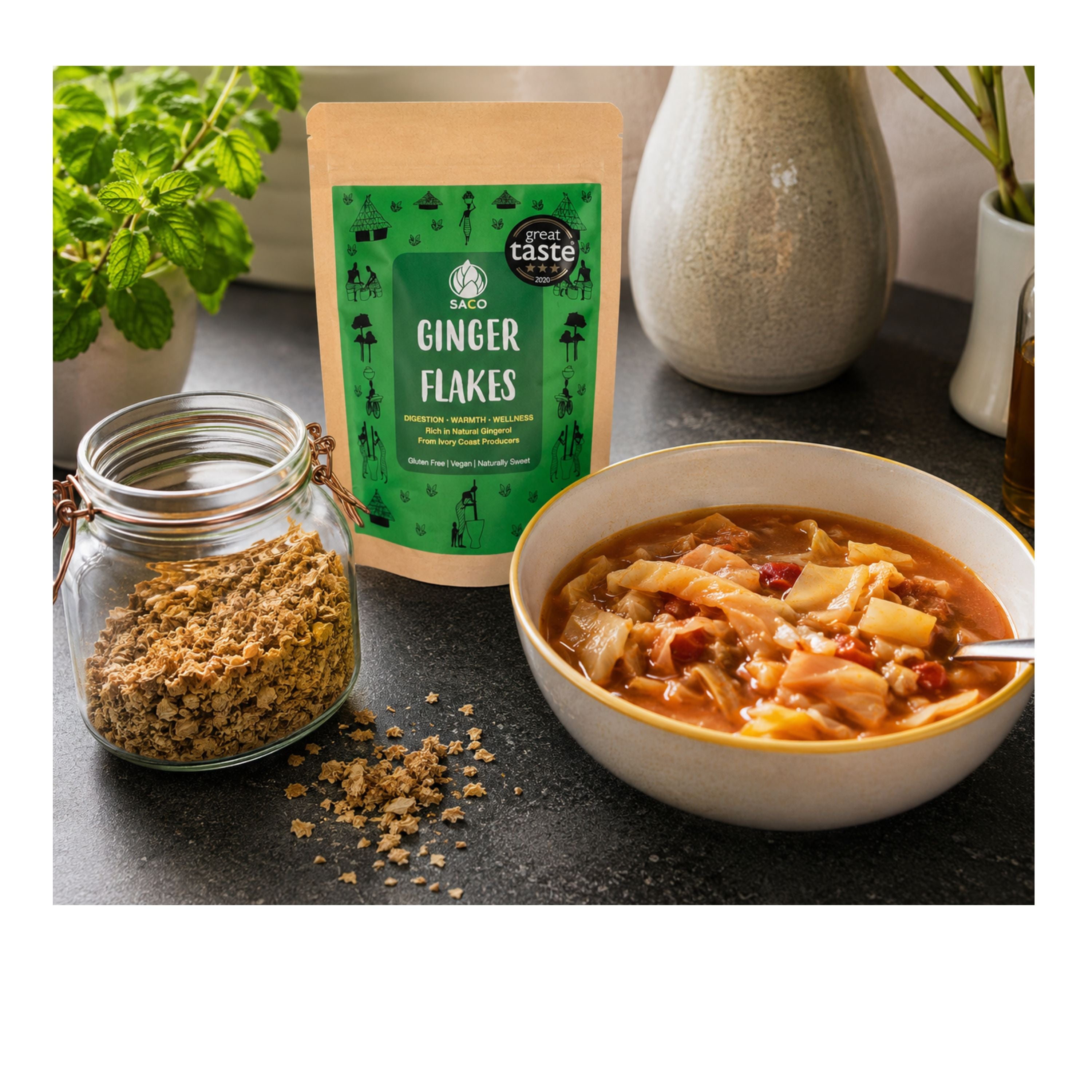 Dried Ginger Flakes